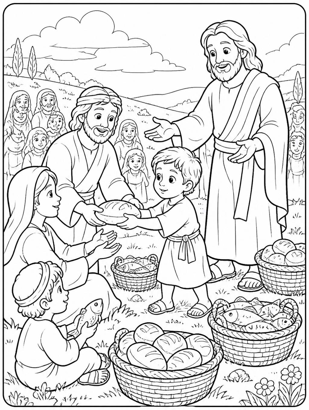 Jesus Feeds the Crowd